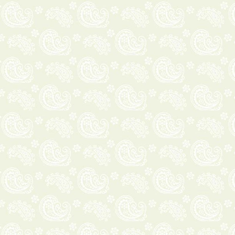 Wilmington Prints - Paisley Toss - Cream on Cream - 39085-111