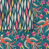 Paradise Birds Pre-Quilted Fabric - 220-25632