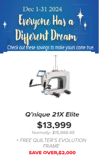 Grace Q'nique Q21 X Elite Longarm Quilting Machine