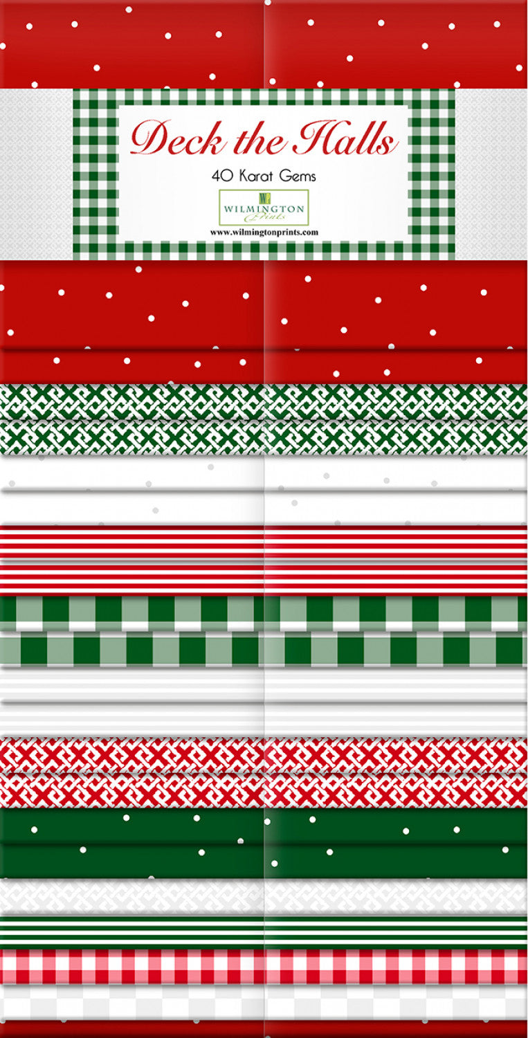 Wilmington Prints - Deck The Halls 40 Karat Gems - 40 strips Jelly Roll