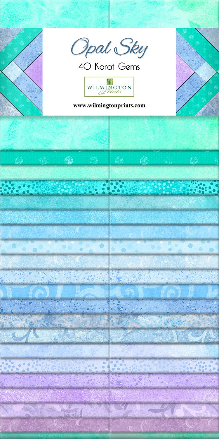 Wilmington Prints - Opal Sky 40 Karat Gems - 40 strips Jelly Roll