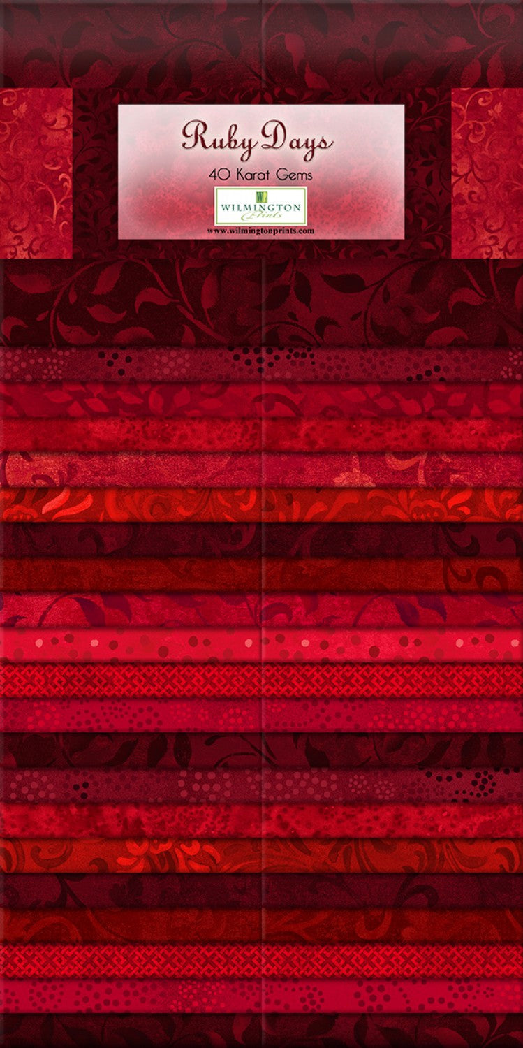 Wilmington Prints - Ruby Days 40 Karat Gems - 40 strips Jelly Roll