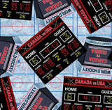 Robert Kaufman- Hockey Score Board- QC304-BLU