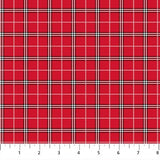 Rudolph the Red Nosed Reideer - Northcott Fabrics - Plaid Red - RD1009-24