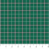 Rudolph the Red Nosed Reideer - Northcott Fabrics - Plaid Green - RD1009-77
