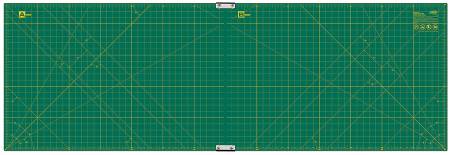 Olfa Cutting Mat Set of 2 Mats with Clips Green 23in x 70in