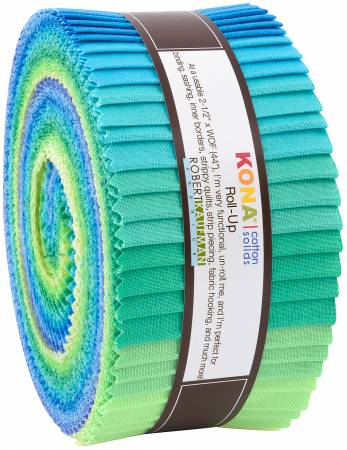 Kona Cotton - Mermaid Shores Palette 2.5" Strips, Jelly Roll (40pc)