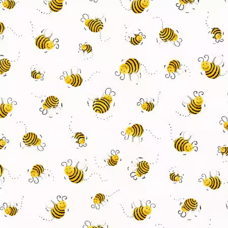 Susybee Basics Collection - Bees White all over - SB20197-100