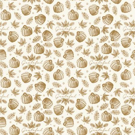 Riley Blake - Shades Of Autumn - Icons Cream w/Sparkle - SC13475R-CREAM