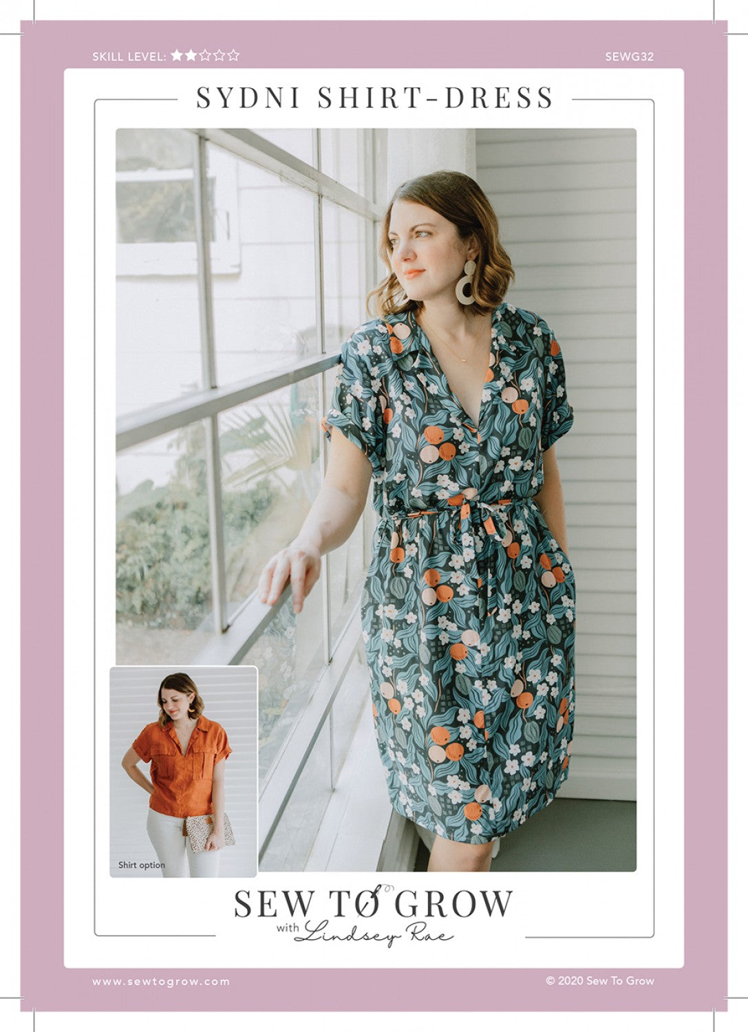 Sydni Shirt Dress from Sew To Grow