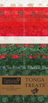 Tonga Batik Mistletoe - 2.5" Strips - 40 pieces