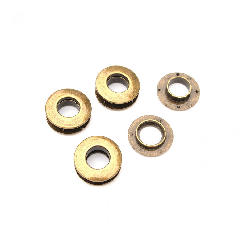 Four Double Faced Snap Together Grommets 12mm