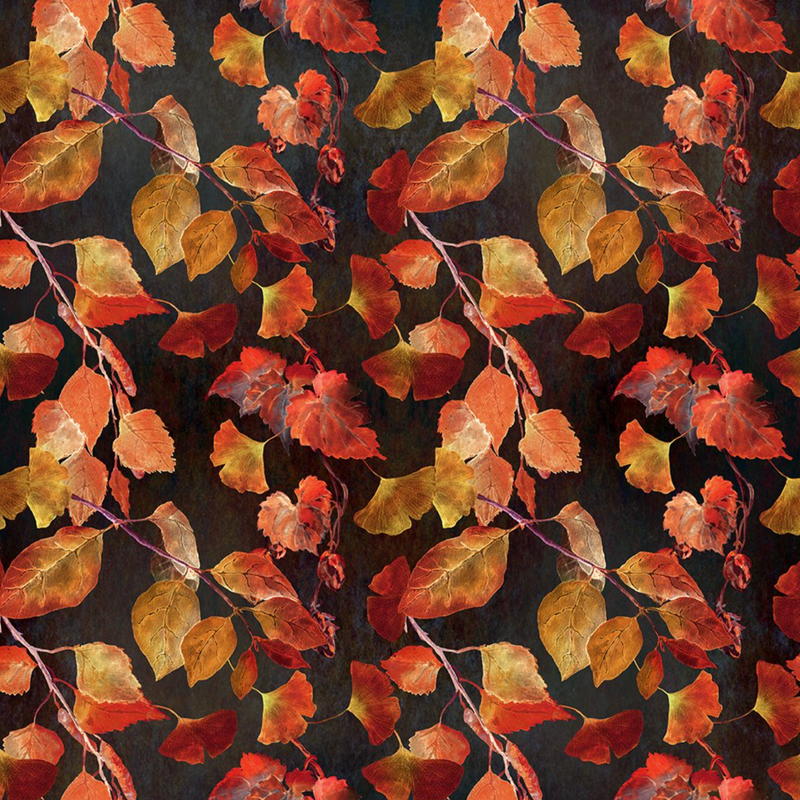 Jason Yenter - Reflections of Autumn II - Black with Leaves - 21RA-1