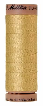 Mettler Silk-finish 40wt Solid Cotton Thread 164yd/150m Lemon Frost