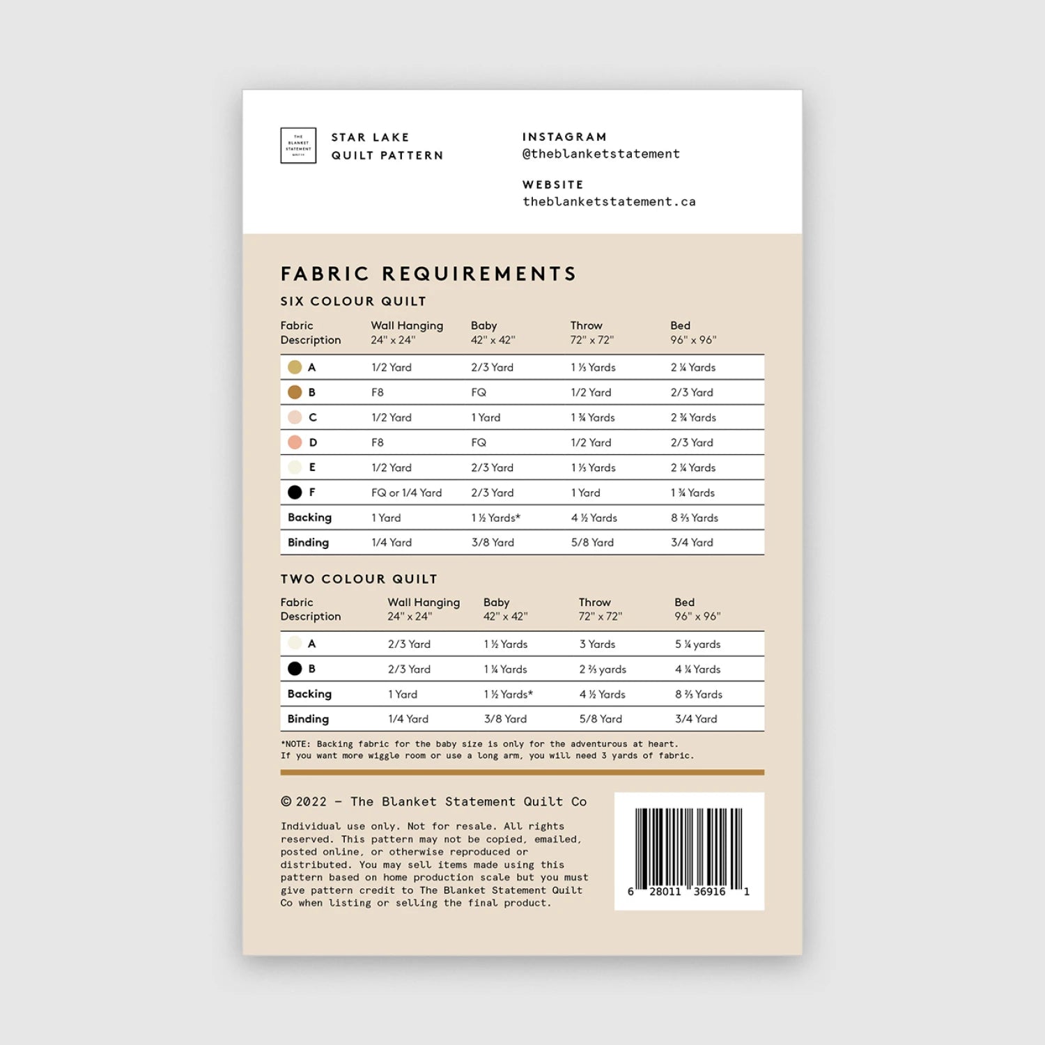 Star Lake Quilt Pattern from The Blanket Statement Quilt Co.