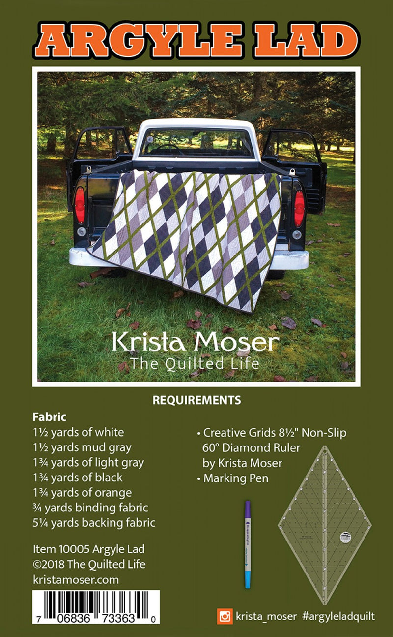 Argyle Lad Quilt Pattern by Krista Moser