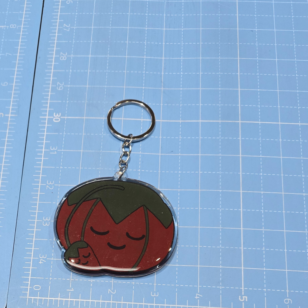 Tomato Pin Cushion Key Chain