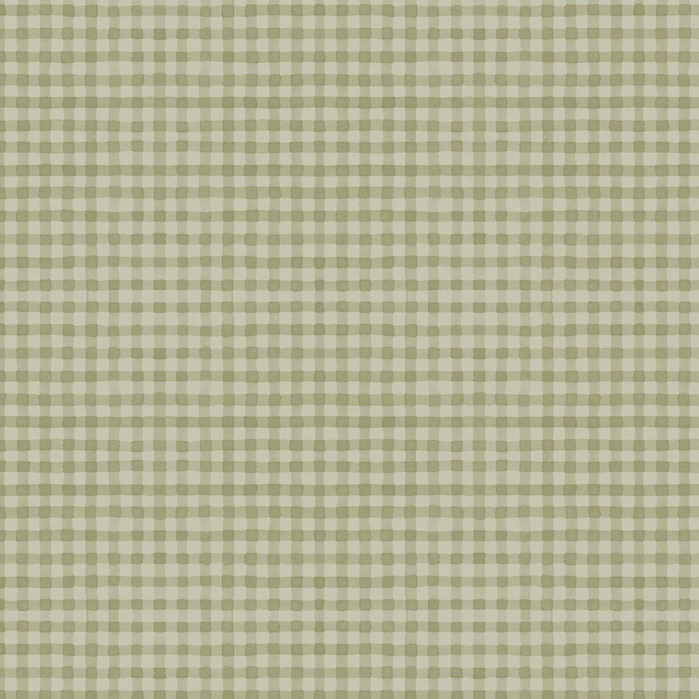 Wilmington Prints - Blessed by Nature - Green Gingham