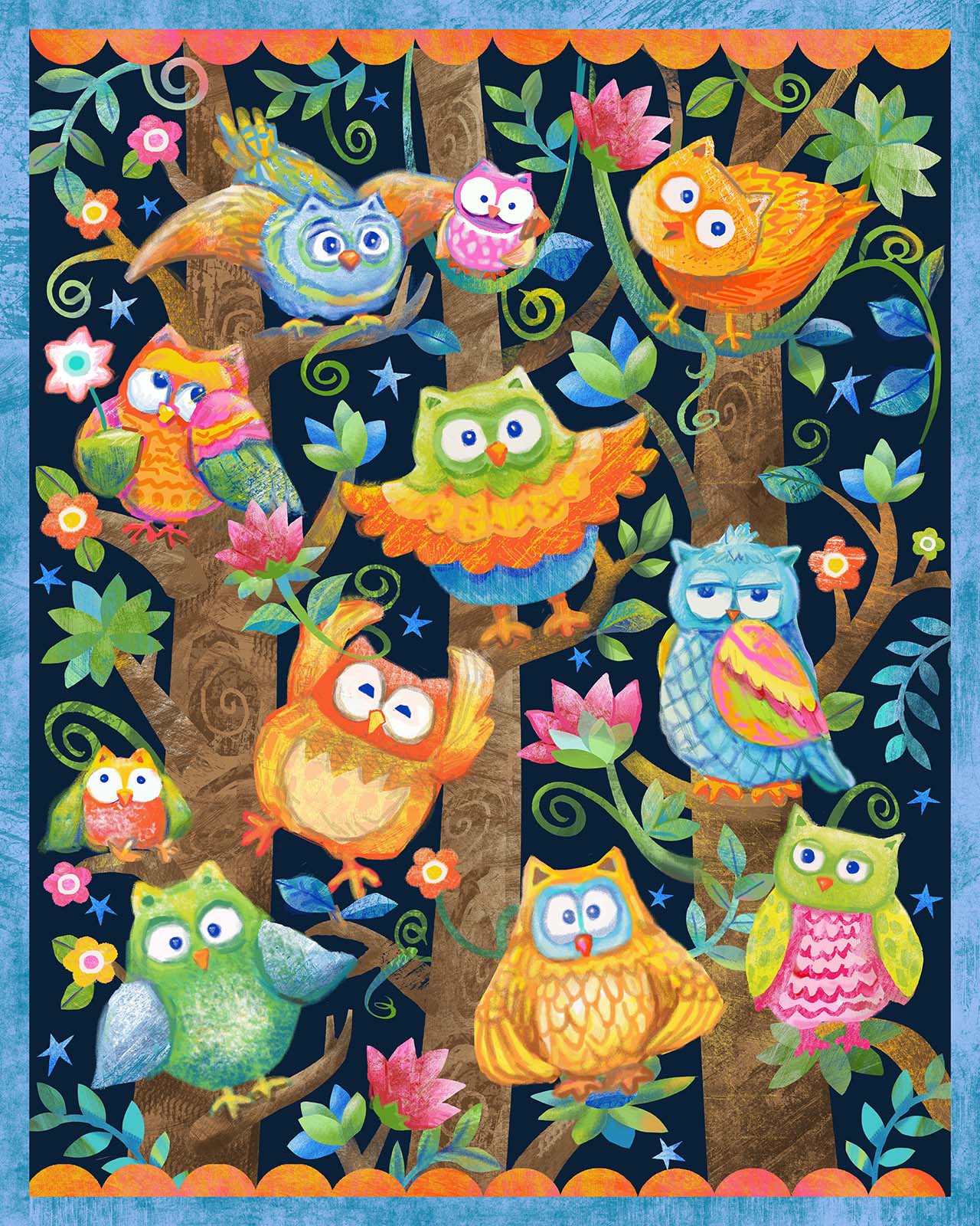 Wee Ones Owls and Jungle Party  Panel