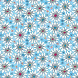 Whimsy Daisical II - Large Daisies - Blue