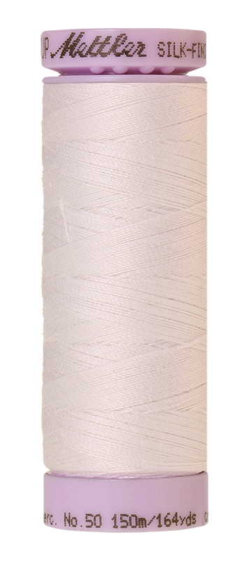 Mettler Silk-finish 40wt Solid Cotton Thread 164yd/150m White