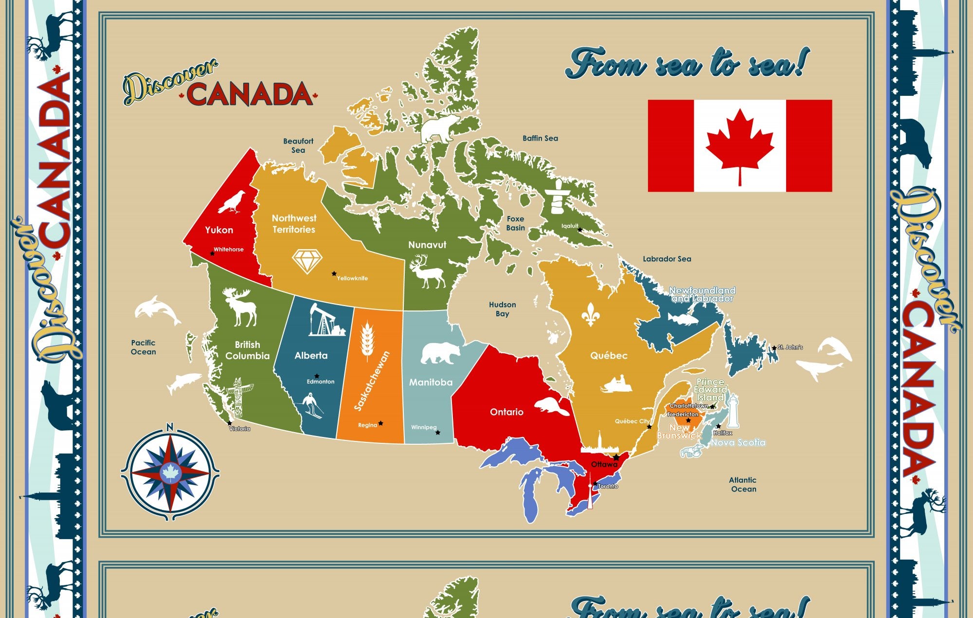 Discover Canada - Map of Canada - Panel