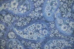 Wide Back 108" Wide Paisley Periwinkle