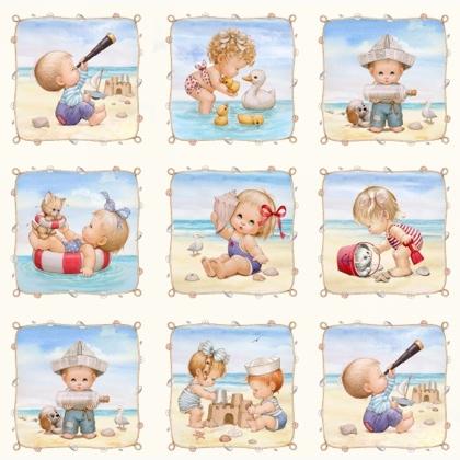 Elizabeth Studio's - Beach Kids Panel - 4123-Cream