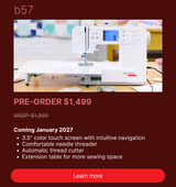 Bernette B57 Sewing Machine