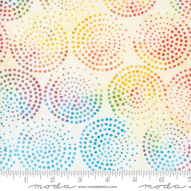 Moda Batik - Echo - Rainbow Cream Swirls - 4369-11