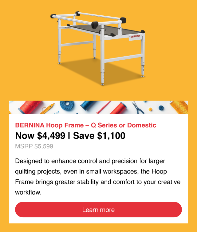 Bernina's Quilting Hoop Frame