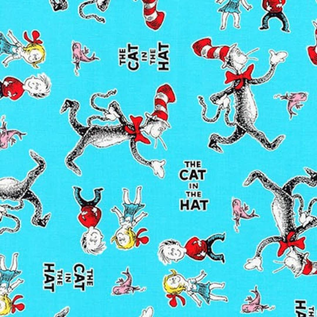 Robert Kaufman- The Cat In The Hat 4- Dr. Seuss- ADE-18197-70 AQUA