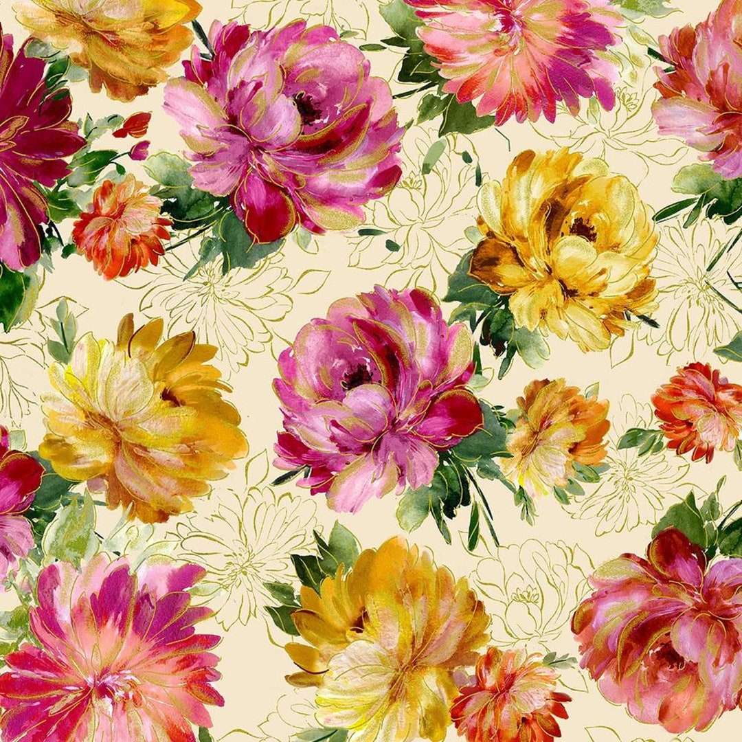 Fleur by Timeless Treasures -CM8280 Cream