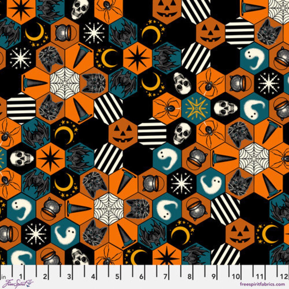 Freespirit - Storybook Halloween- Rachel Hauer - Hexi Cheater Multi