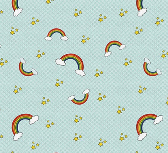 A Royal Fairytale- Rainbow Toss- Mint by Paintbrush Studio Fabric