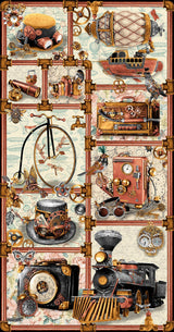 Blank Quilting Time Travel Panel #2