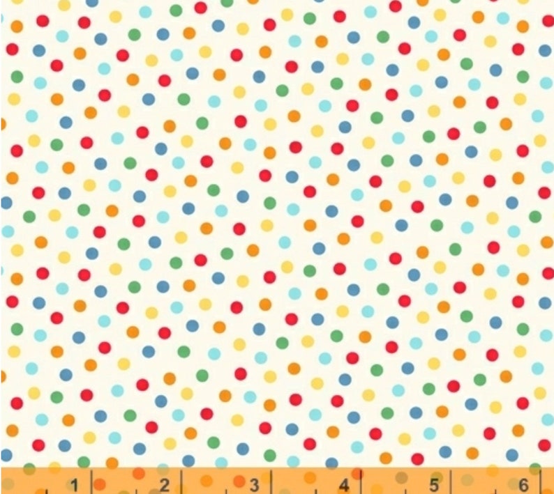 International Textiles - A to Zoo - Multi Coloured Dots