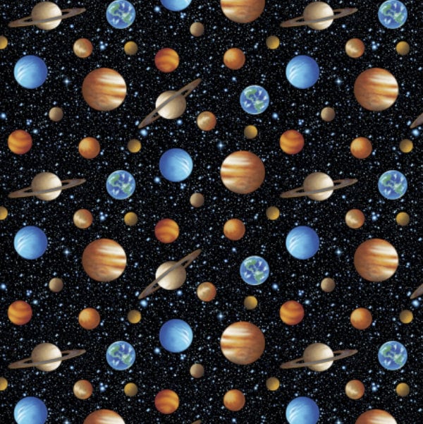 Race to Space 56" Wide Quilt Back