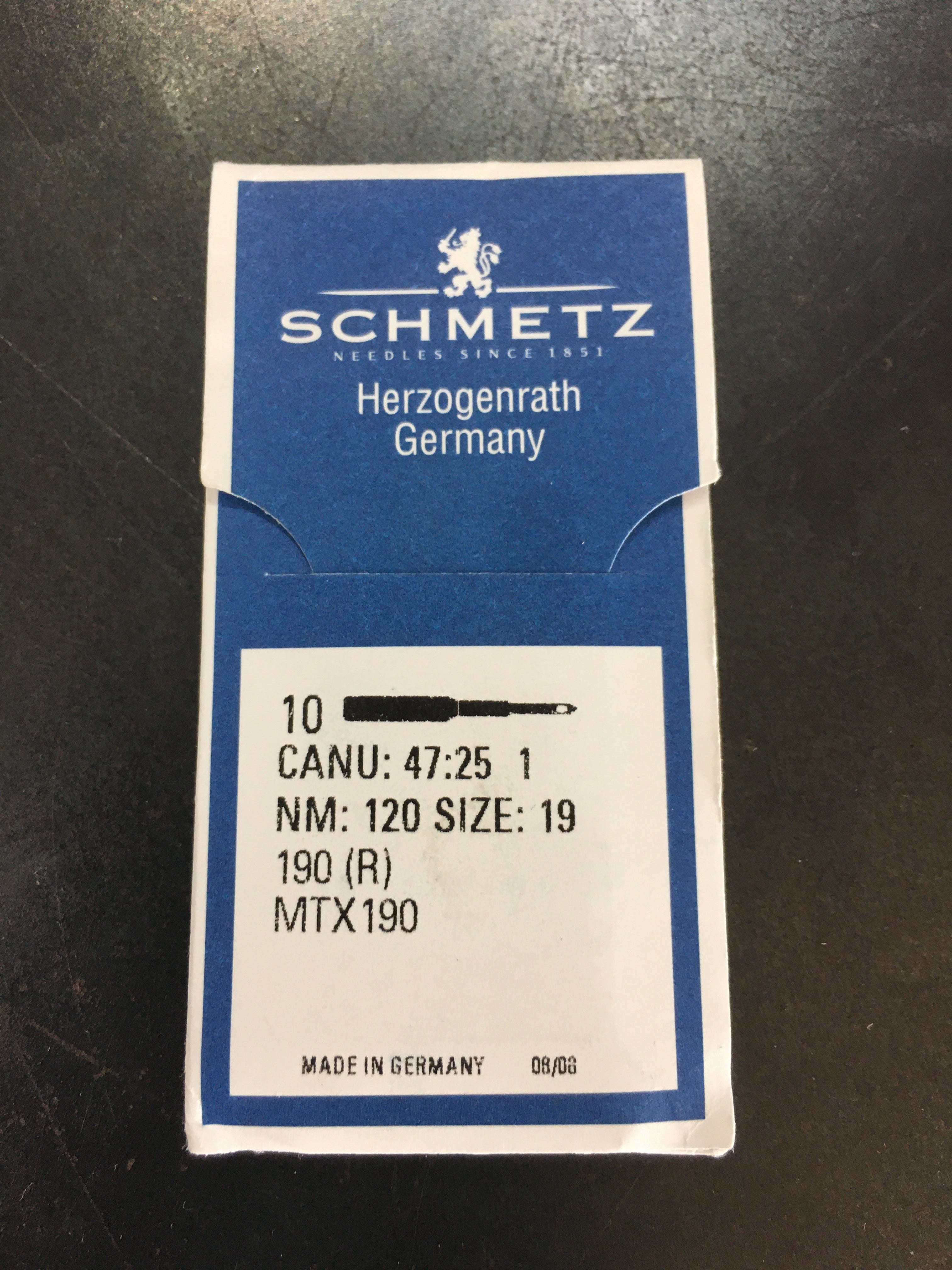 Schmetz MTX190 Industrial Needles 120/19