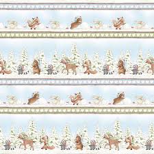 Timeless Treasures - Snowday - Bunnies Border