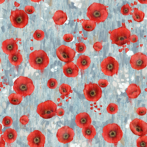 Northcott Studio - Poppy Meadow DP29087-42 Poppy Blue Multi
