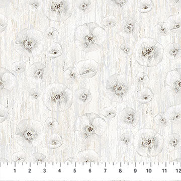 Northcott Studio - Poppy Meadow DP29089-10 White Poppy White