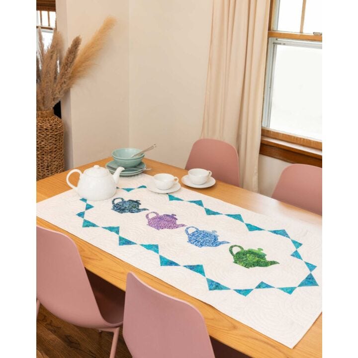 GO! Teapots Table Runner Pattern