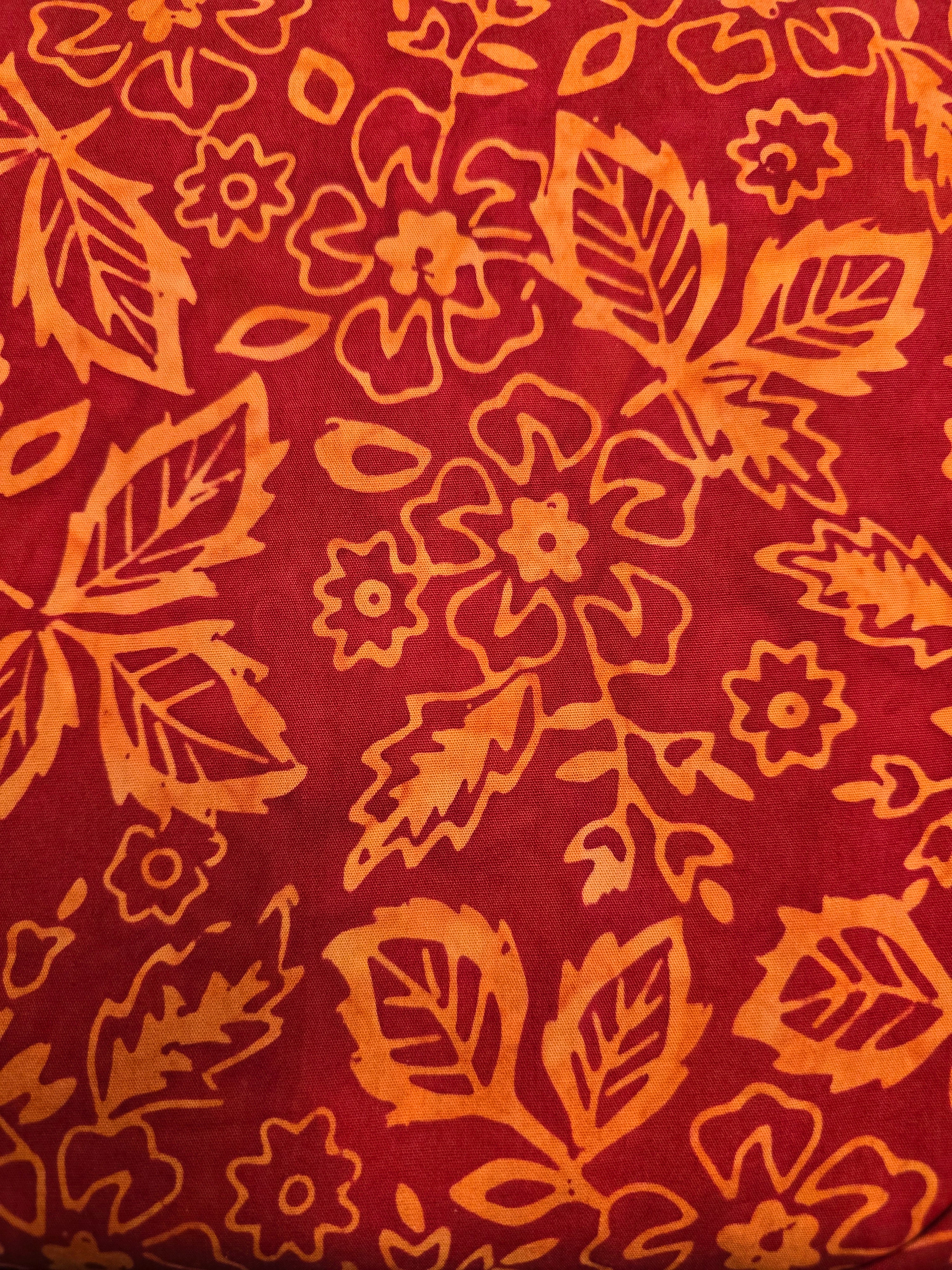 Batiks Bavarian- Red Orange Flower - JH23A8-RF