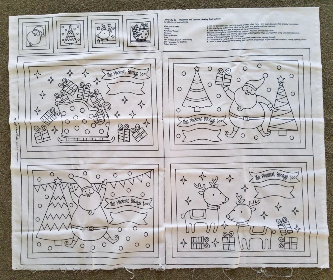 Sugar and Spice - Color Me - Placemat Panel