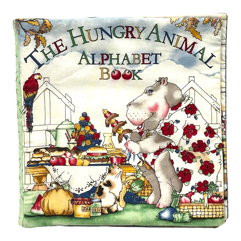 Hungry Animal Alphabet  - Fabric Book Panel