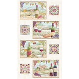 Clothworks - Wine Tastine - Placemat Panel - Y4573-2 Light Cream