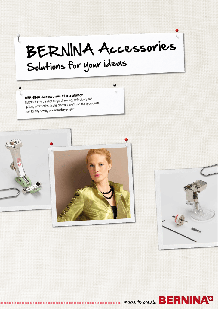 Bernina Accessories Solutions for your Ideas book