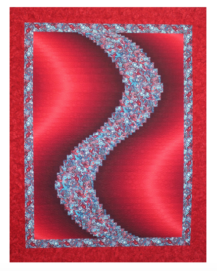 Two Fabric Bargello 2.0 "Big Red" by Susie Weaver