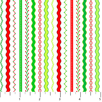 Bright Christmas - Patrick Lose - White Multi Stripe - 10156-10